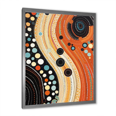 «Native Circular Dot Art Compositions I», reproduction d'art sur toile transitionnelle