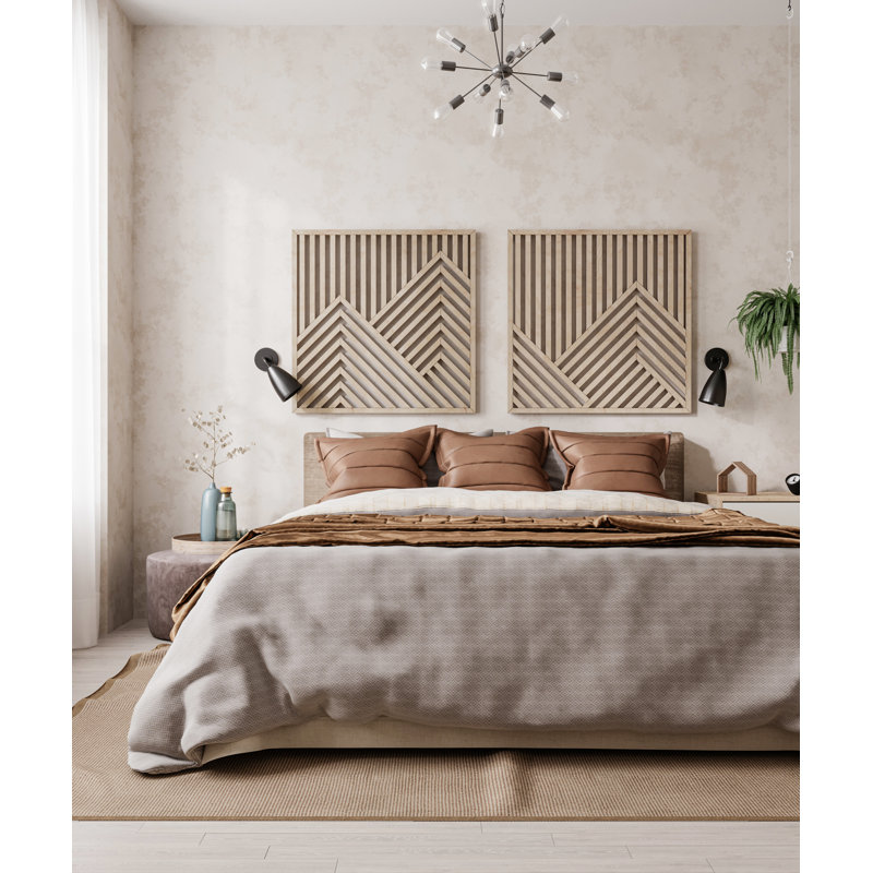 Handmade Modern Abstract Wall Decor, 46.75" H x 46.75" W x 0.73" D