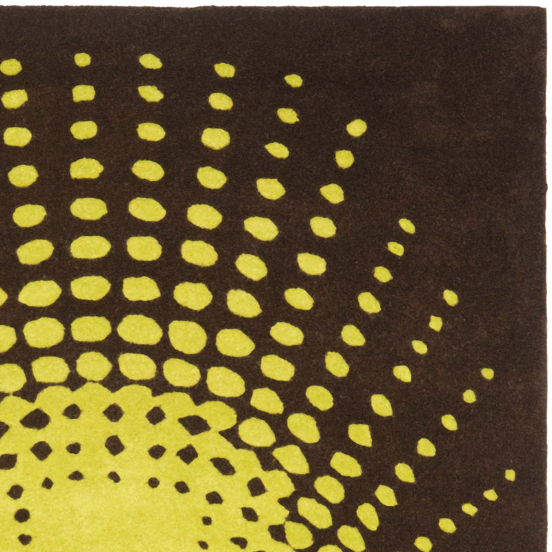 Amier Hand Tufted Wool And Viscose Polka Dots Rug, Round 6'