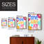 Pop Love Peace Joy, reproduction encadrée - bois massif-1750373681-1750373690