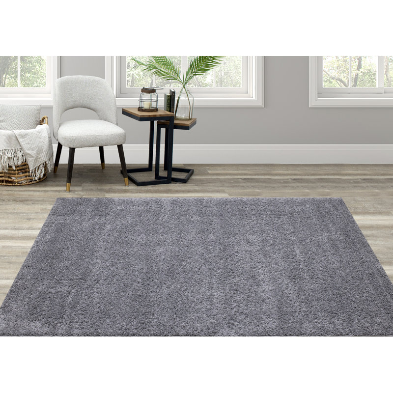 Brio Gray Tonal/Solid Polypropylene Stain Resistant Living Room Carpet, Rectangle 7'10" x 10'6"