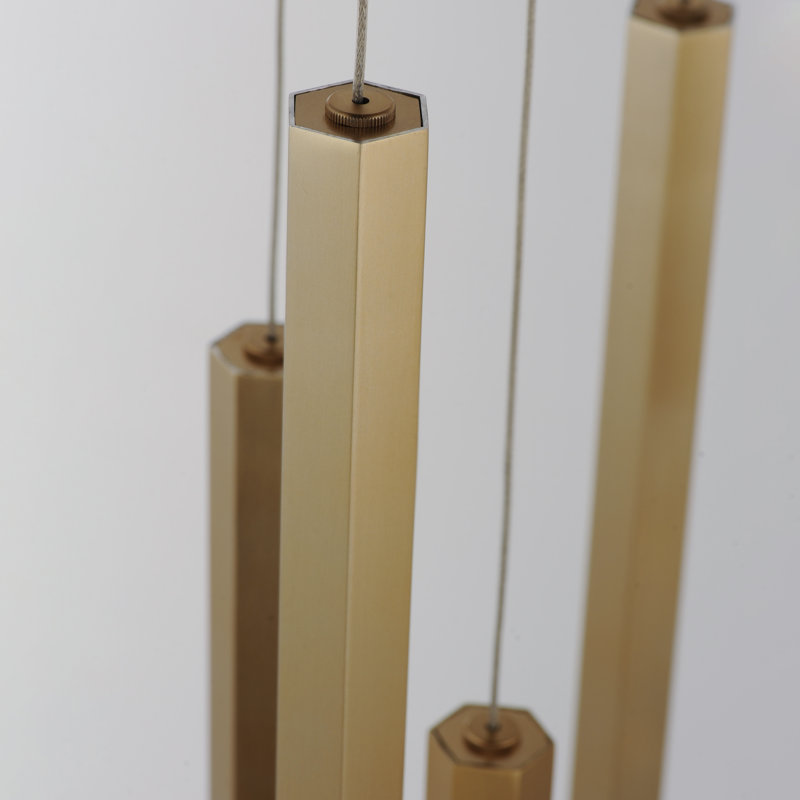 Filmon 9 - Light Gold LED Cluster Pendant, Gold