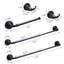 Quincaillerie de salle de bain 5 pièces, ensemble d'accessoires muraux-94210297