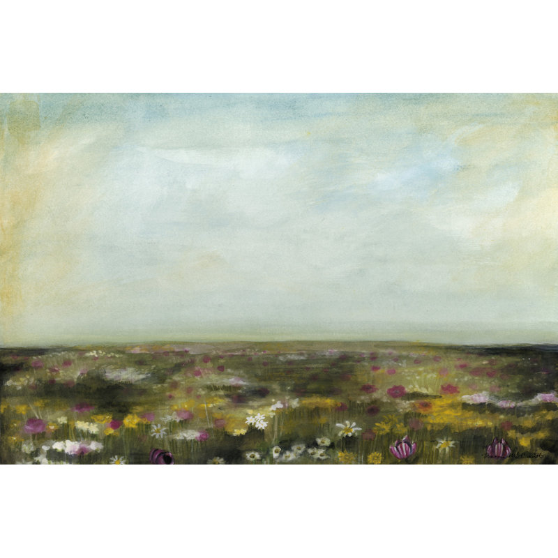 Floral Fields II - reproduction d'art sur toile, H 40 po x l 60 po x P 1,5 po