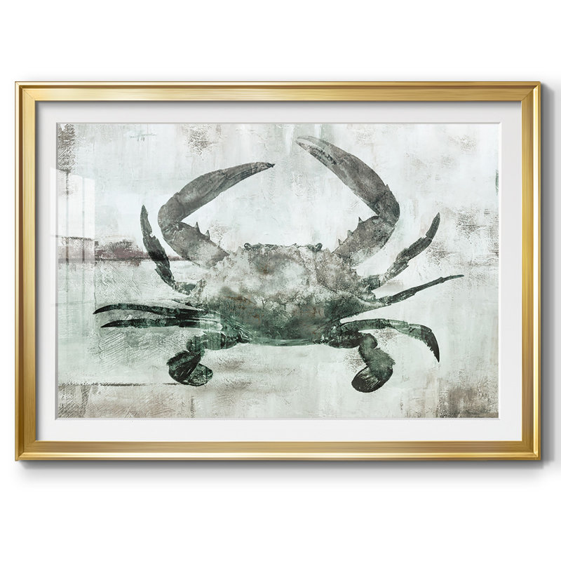 Neutre crabe I, impression sur papier, Or, H 15 po x l 21 po x P 1,5 po