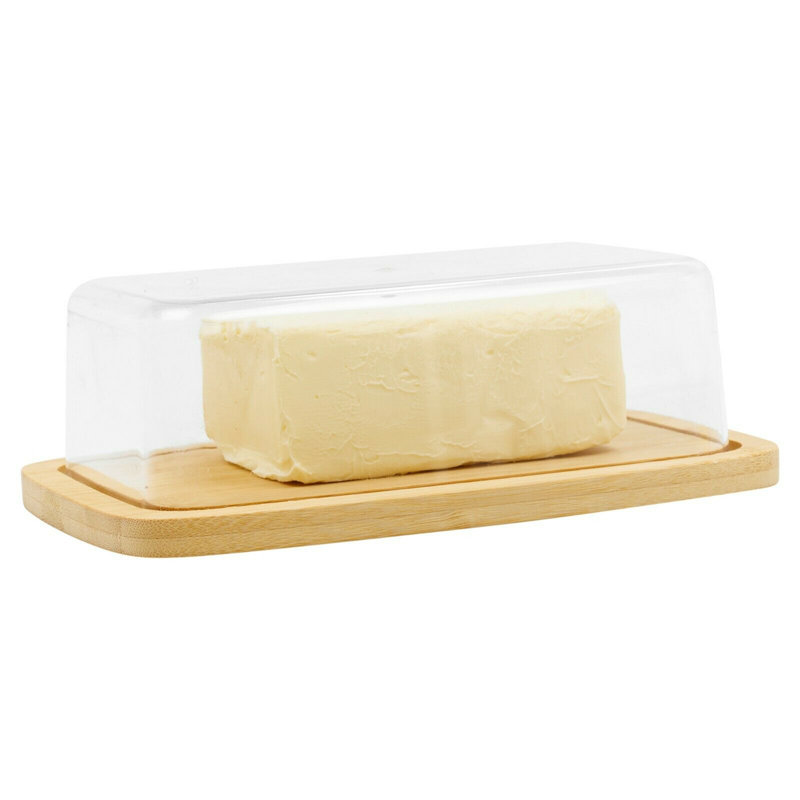 Gracie Oaks Alban Bamboo Butter Dish