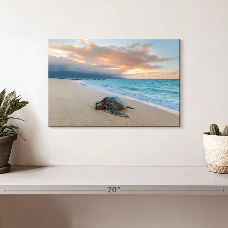 Turtle Sunset, 8" H x 12" W