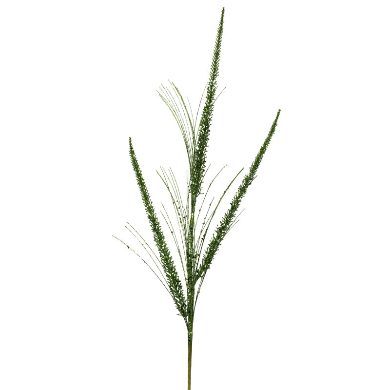34" Glitter Mica Triple Spike Grass Spray, Red