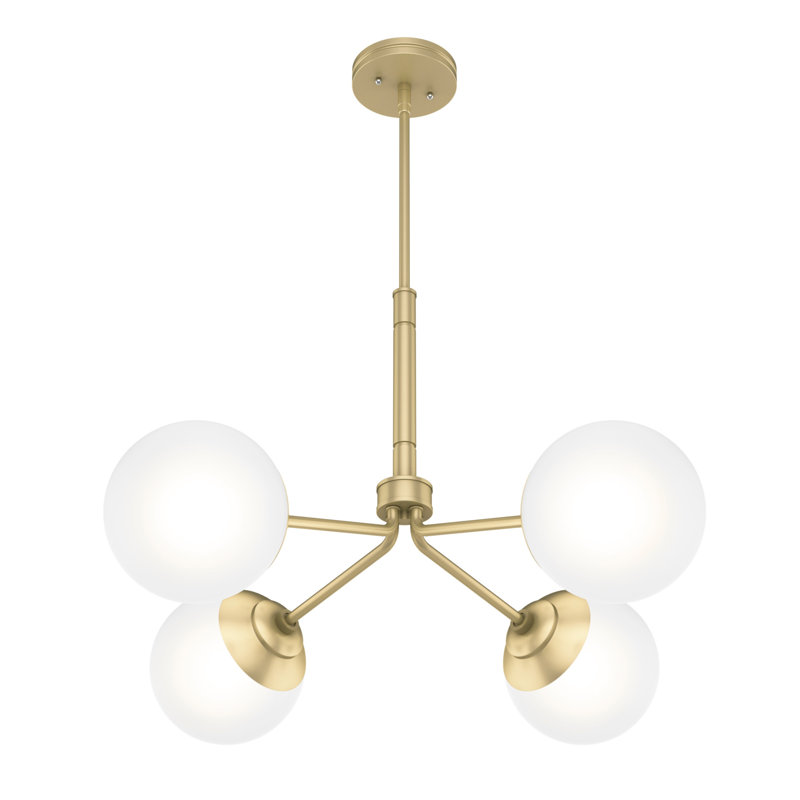 Hepburn 4 - Light Sputnik Sphere Chandelier, Brass