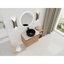 Meuble-lavabo mural 42 po avec lavabo d'art et rangement en céramique