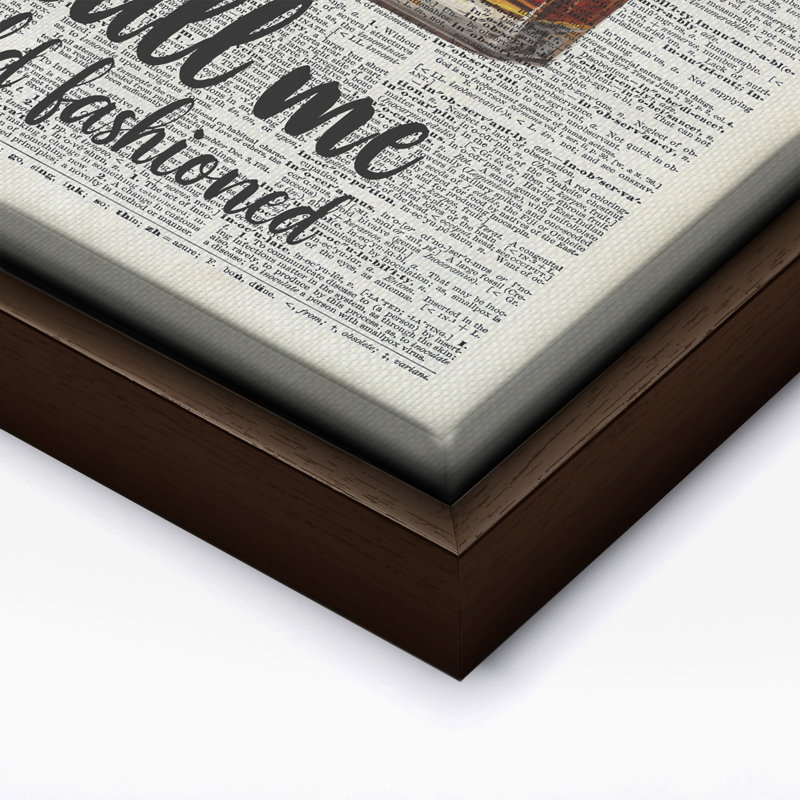 Call Me Old Fashioned, Canvas, Brown Framed, 11"H x 14"W