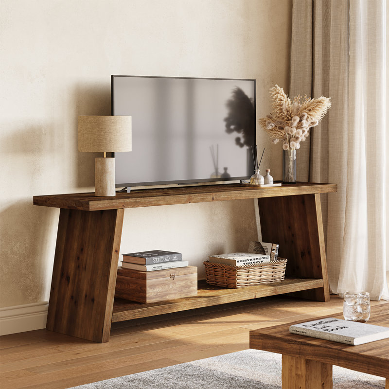 63" Solid Wood TV Stand