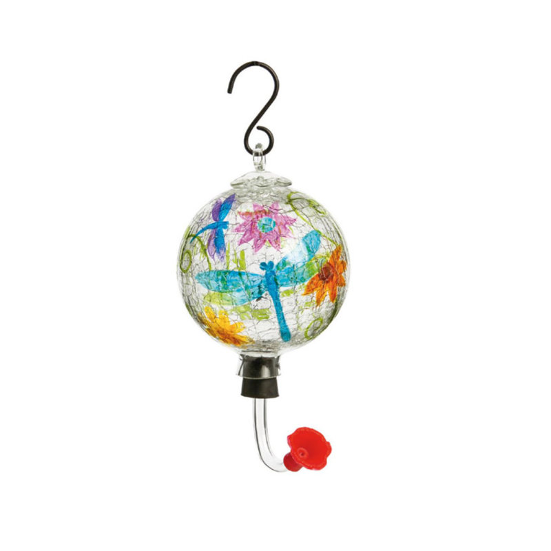 Bevington Glass Hanging Hummingbird Feeder