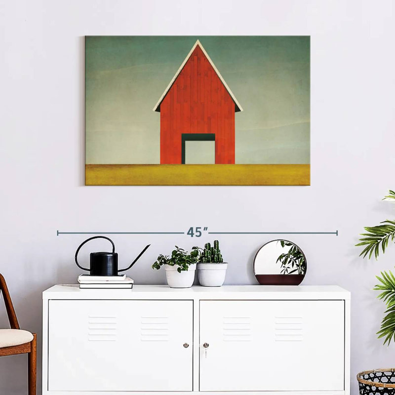 Lilie Rustic Red Barn Summer, 24" H x 36" W