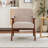 Transitional Modern Solid Wood Fabric,PU Accent Chair-1665470168-1665470164