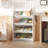 Arlease 4 Tier Kids Bookshelf and Book Storage, Organizer with Two Hooks