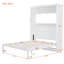 Grand lit escamotable mural avec tablettes-64008506-64008504