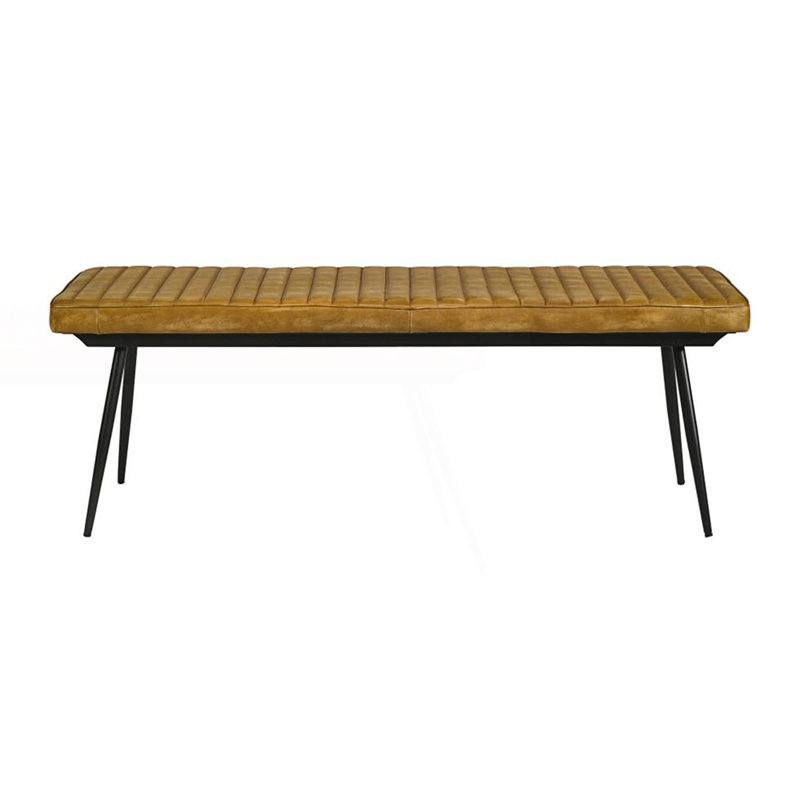 Banc rembourré avec pieds en métal