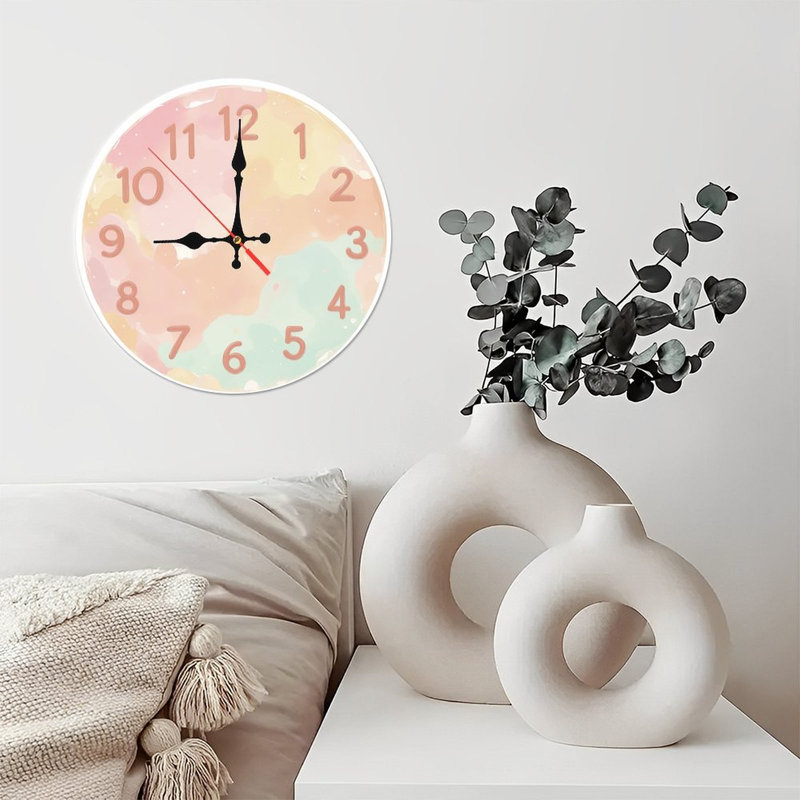 Horloge pastel