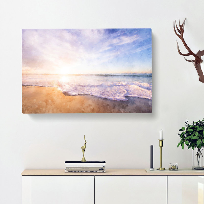 San Diego Beach Painting - Wrapped Canvas, 60cm H x 91cm W x 3cm D