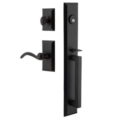 Ageless Iron Keep One-Piece Handleset with D-Grip with Vale Plate and Tine Lever