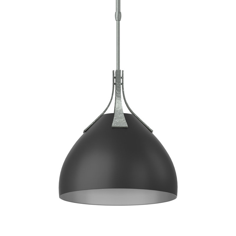 Summit 1 - Light Single Dome Pendant, Black, Vintage Platinum