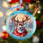 4'' Glass Hanging Figurine Ornament