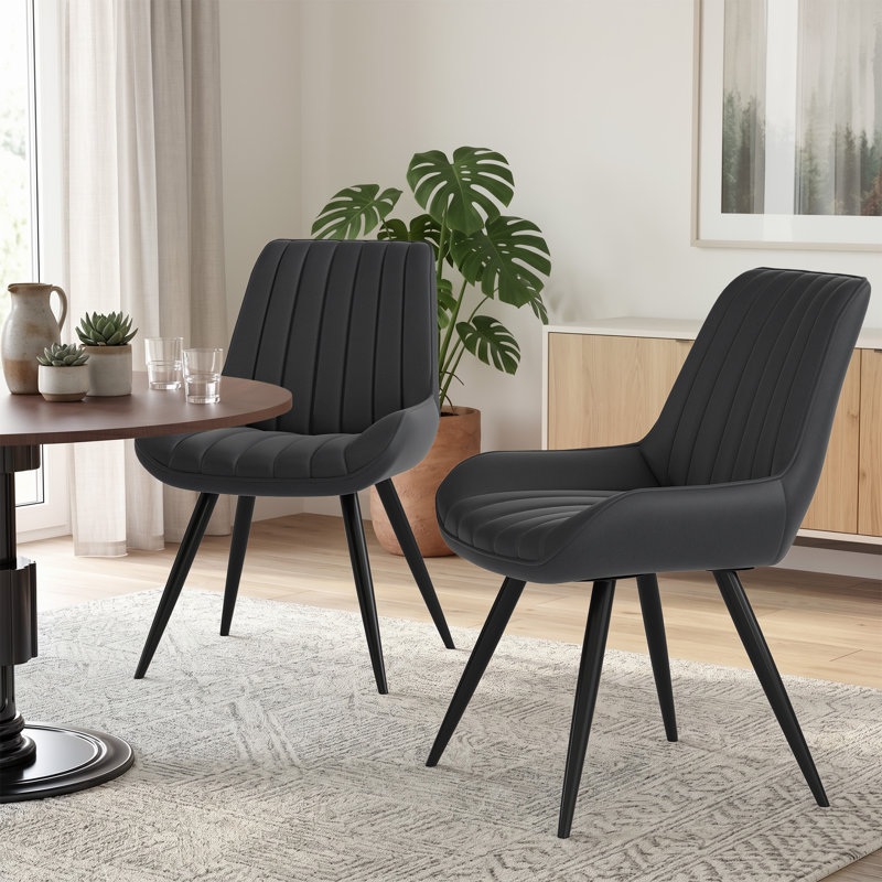 Modern Dining Chairs 54.8*46.9*83.2cm Tech Fabric Upholstery with Stylish Design Sofa-Level Cushioning Pet-Friendly Durable Scratch Resistant for Kitchen Dining Room or Home Office