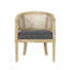 Chaise d'appoint en bois d'hévéa gris anthracite-596529135