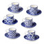 Ensemble de 6 tasses à espresso et soucoupe 6 pièces Madison