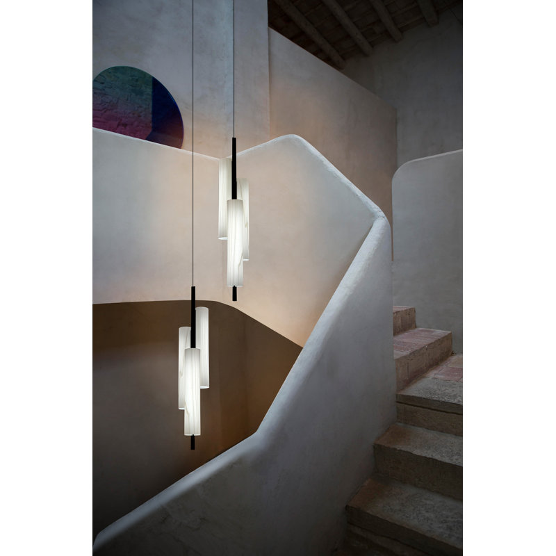 Black Note 3 - Light LED Pendant, Natural Beech, Gold