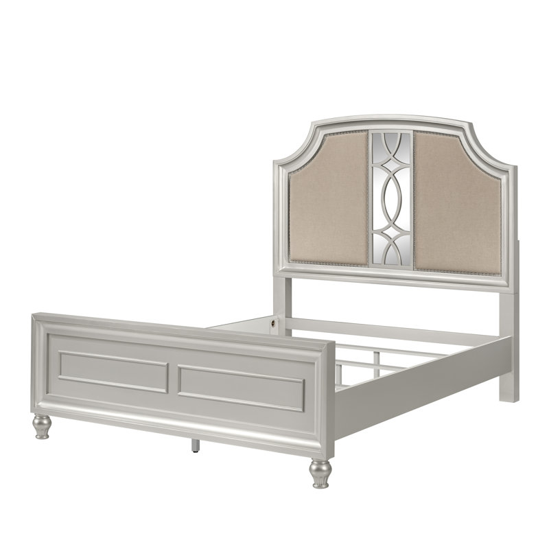 Lit en bois Marila, gris, Grand