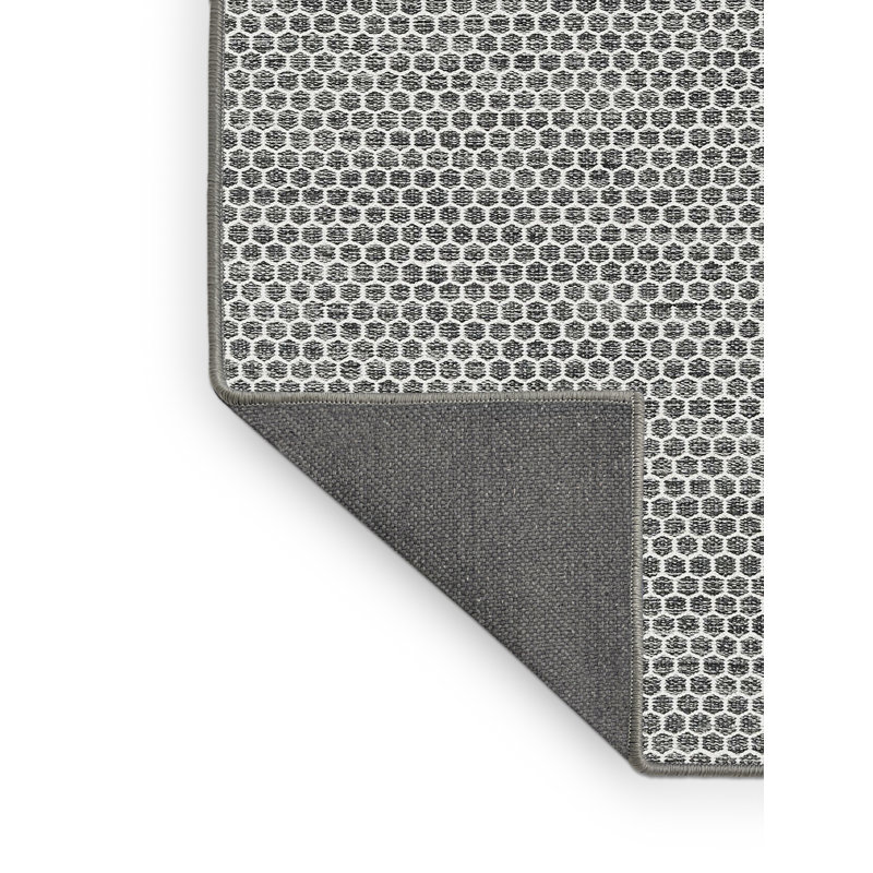 Tapis gris/zone noire contemporaine Hynes, Rectangle 5 pi x 7 pi