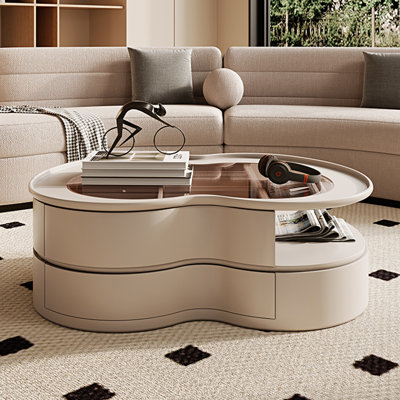 Light luxury cream style coffee table