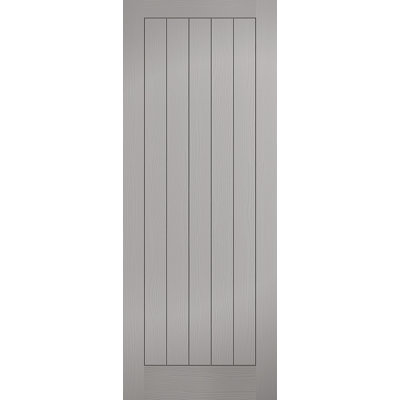 Textured Vertical 5P Grey Internal Door