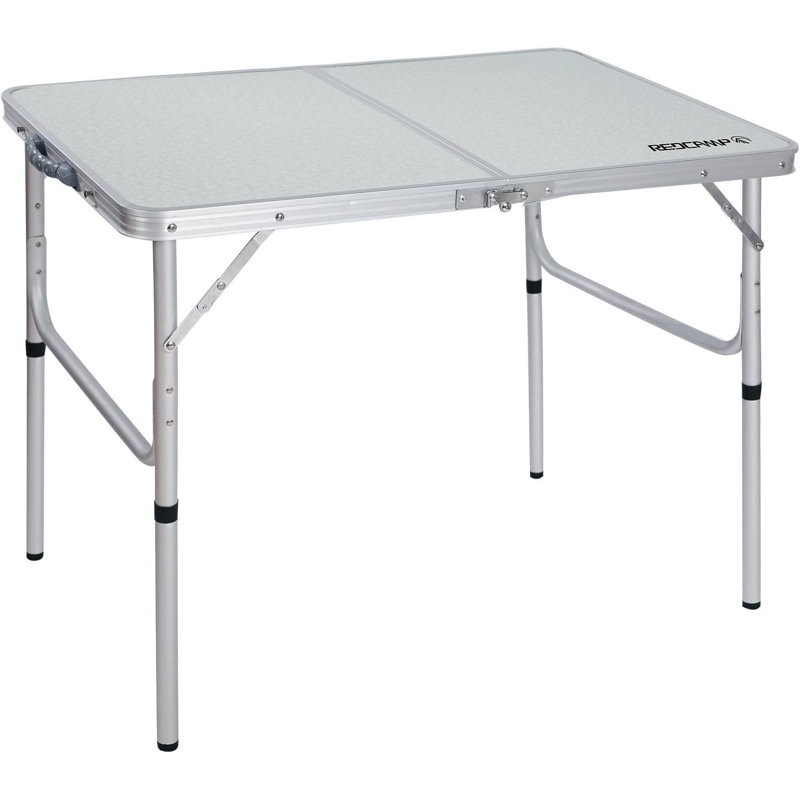 Adjustable Folding Outdoor Table, Portable Aluminum Patio Camping Table, 15“-”28" H x 35" L x 24" D