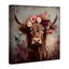 Art mural sur toile, "Longhorn & Flower Garland" par Irena Orlov-1349230148