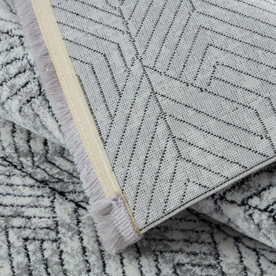 Machine Woven Grey Indoor Rug