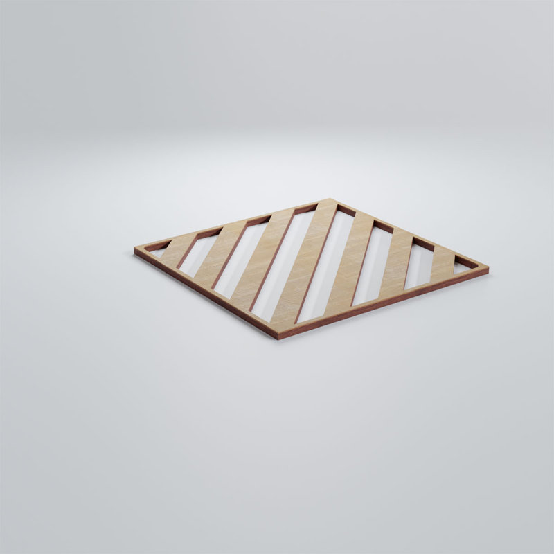 Panneaux muraux décoratifs en bois Rothwell, Bouleau, H 11 3/8 po x l 11 3/8 po x P 3/8 po