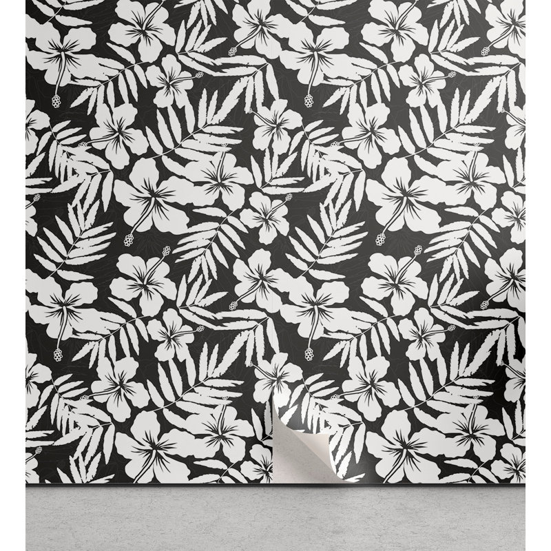Panneau de papier peint adhésif Iema Exotic Hibiscus, L 13 po x L 100 po