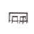 Caren Walnut Rectangular Solid Wood Top with Steel Base Dining Table