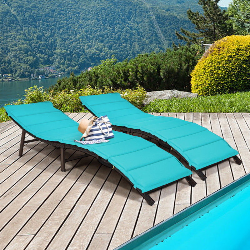 Evis Outdoor Metal Chaise Lounge , Cushion Included