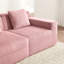 Canapé modulaire sans siège à 3 places - tissu velours côtelé, canapé Cloud, siège très profond, coussins décoratifs-323401618-323401620-323401622