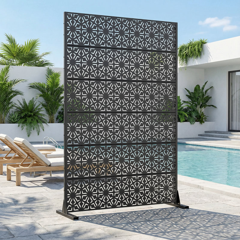 Outdoor Privacy Screen, Noir