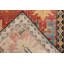 Distressed Homage Hand Knotted Wool Geometric Area Rug in Blue, Beige, Black, Red-1893211633