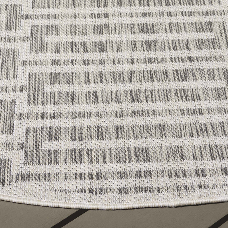 Widger Performance Performance Geometric Rug, Round 6'7"