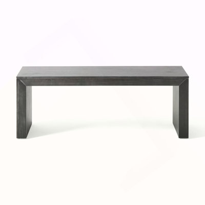 Acacia Wood Dining Bench, Black