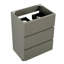 Stylish Storage Cabinet For Bathroom, Floor Cabinet With Three Storage Drawers-833871929