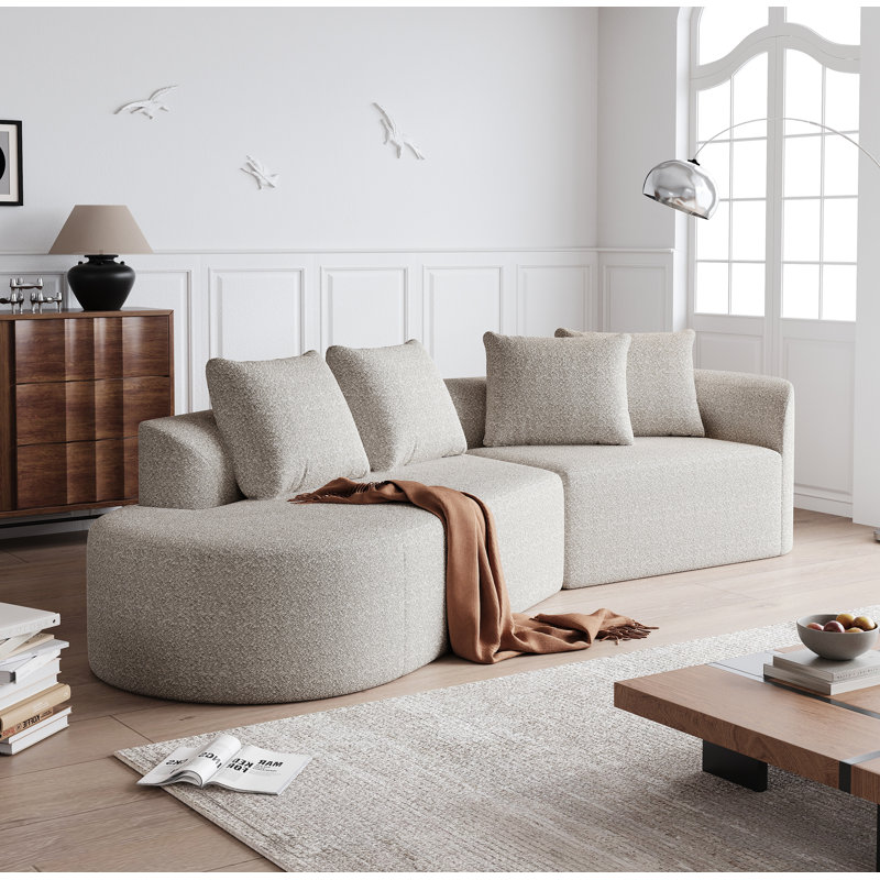 Canapé modulaire surdimensionné et rembourré Modern, Kaki
