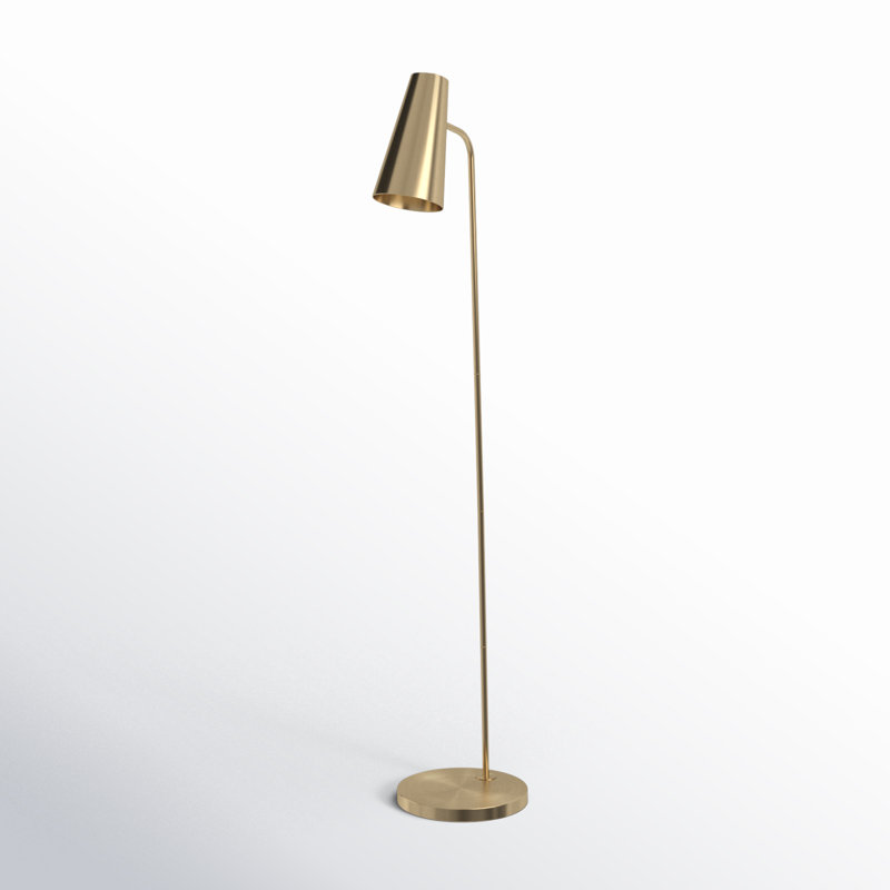 Lampe sur pied arquée 66 po Kelt, Laiton